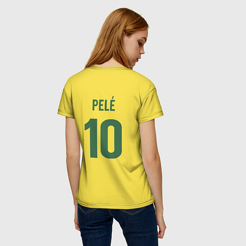 Женская футболка Бразильский футболист Пеле 10 / 3D-принт – фото 4