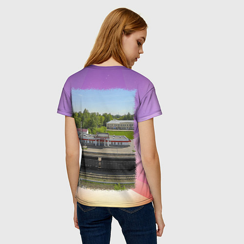 Женская футболка Оричи - вокзал / 3D-принт – фото 4
