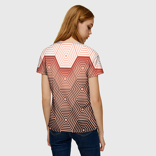 Женская футболка Multi- faceted pattern / 3D-принт – фото 4