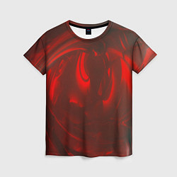 Женская футболка Темно красные волны