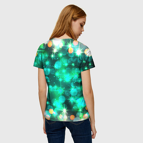 Женская футболка Космический принт и звездное сияние вселенной / 3D-принт – фото 4