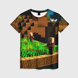 Женская футболка Minecraft ферма