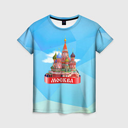 Женская футболка Россия Москва