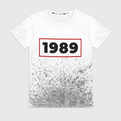 Футболка женская 1989 - в красной рамке на светлом, цвет: 3D-принт