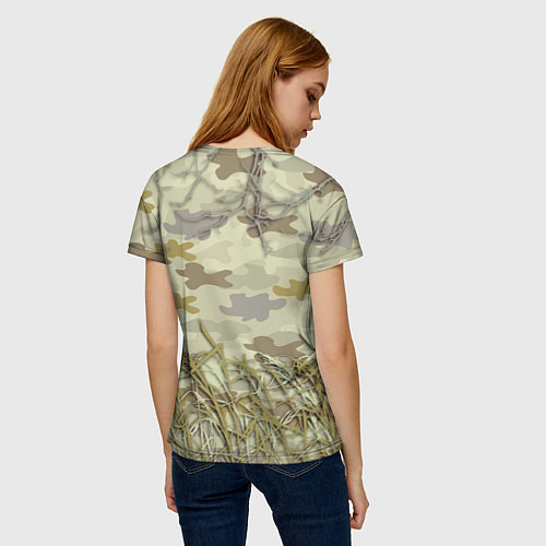 Женская футболка Камуфляж охотника / 3D-принт – фото 4