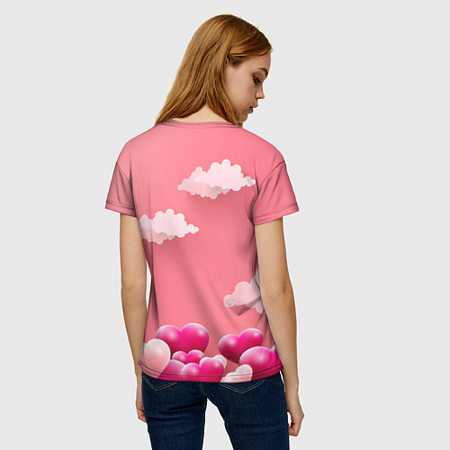 Женская футболка Амур прикованный к сердцу / 3D-принт – фото 4