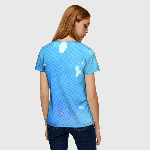 Женская футболка Заяц на скейте / 3D-принт – фото 4