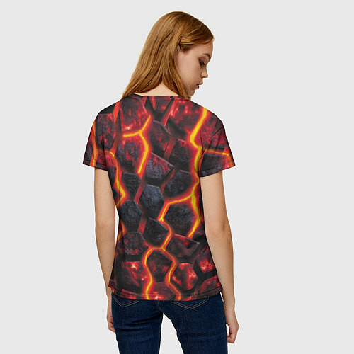 Женская футболка Течёт лава / 3D-принт – фото 4