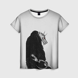 Женская футболка Хоррор волк