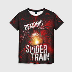 Женская футболка Demonic spider-train