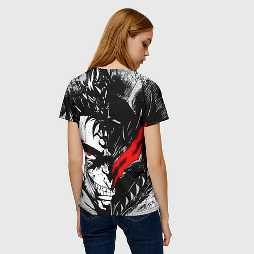 Женская футболка Берсерк - доспехи зверя / 3D-принт – фото 4