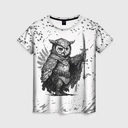 Женская футболка Воинственная сова