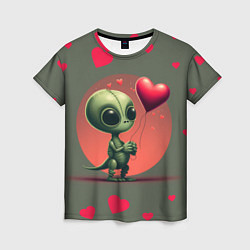 Женская футболка Влюбленный инопланетянин