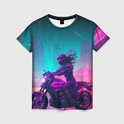 Женская футболка Cyberpunk moto