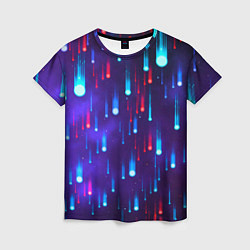 Женская футболка Neon rain