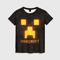 Женская футболка Minecraft lava