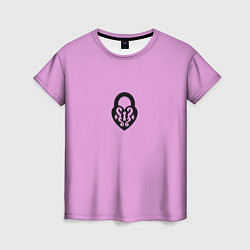 Женская футболка Замочек к ключику розовый