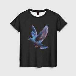 Женская футболка Неоновый сизый голубь