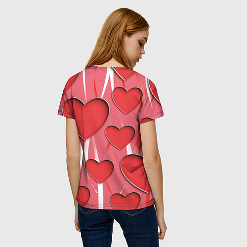 Женская футболка Святой Валентин для твоих любимых / 3D-принт – фото 4