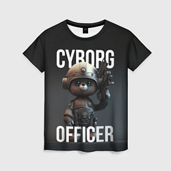 Женская футболка Cyborg officer