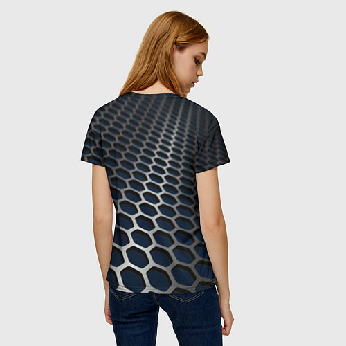 Женская футболка Металическая бронь / 3D-принт – фото 4