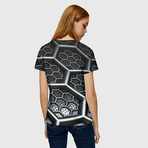 Женская футболка Geometry abstraction / 3D-принт – фото 4