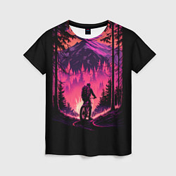 Женская футболка Велопрогулка на закате