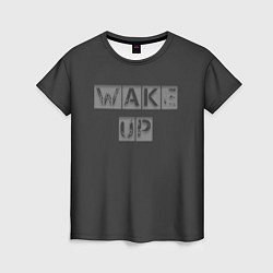 Женская футболка Wake up