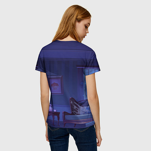 Женская футболка Уэнсдэй фан арт / 3D-принт – фото 4