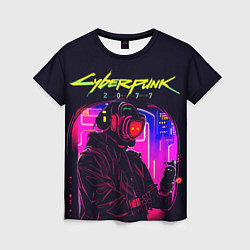 Женская футболка Cyberpunk, robohacker