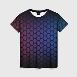 Женская футболка Abstract hexagon fon