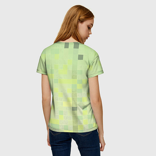 Женская футболка Милашка криппер на кубическом фоне / 3D-принт – фото 4