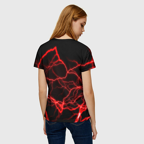 Женская футболка Молнии гроза ночь / 3D-принт – фото 4