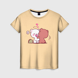 Женская футболка Плюшевые медвежьи объятия