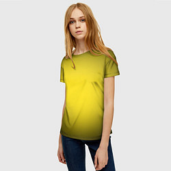 Футболка женская Желтый градиент, цвет: 3D-принт — фото 2