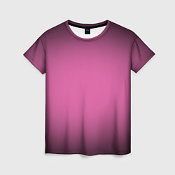 Женская футболка Розовый фон с черной виньеткой