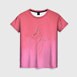 Женская футболка Девушка с помадой