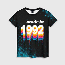 Женская футболка Made in 1992: liquid art