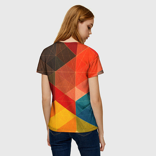 Женская футболка Абстрактная геометрия мозаика / 3D-принт – фото 4