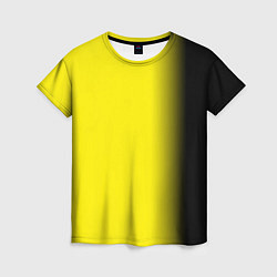 Футболка женская И черный и желтый, цвет: 3D-принт