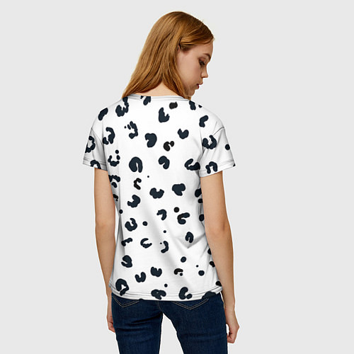 Женская футболка Снежный барсик / 3D-принт – фото 4