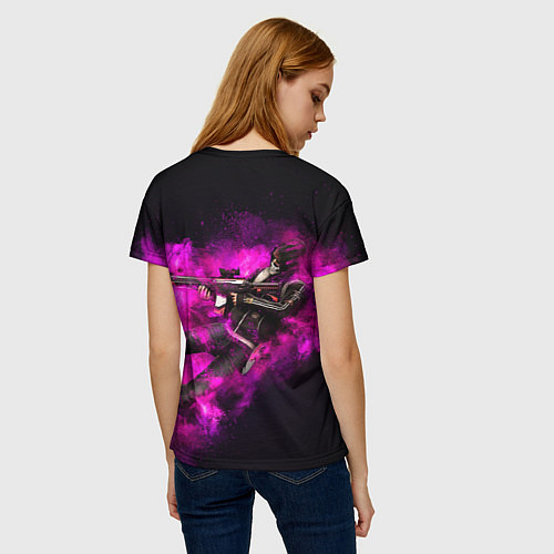 Женская футболка Снайпер в тумане / 3D-принт – фото 4