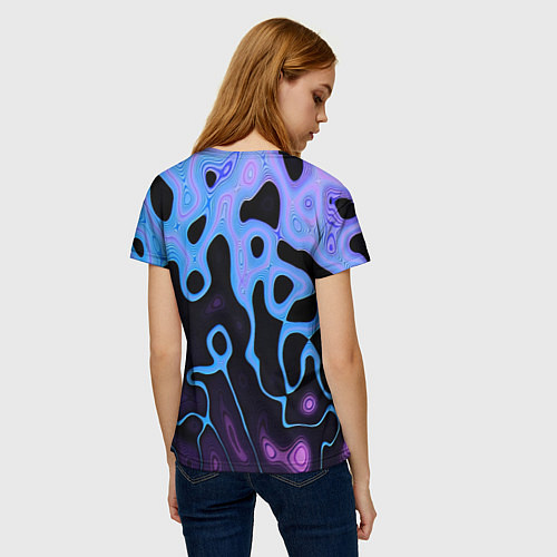 Женская футболка Смешение фракций / 3D-принт – фото 4