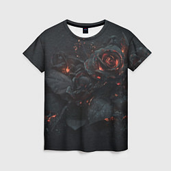 Женская футболка Пепельная роза горит