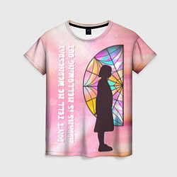 Футболка женская Энид Синклер - сериал Уэнсдей - яркая сторона окна, цвет: 3D-принт