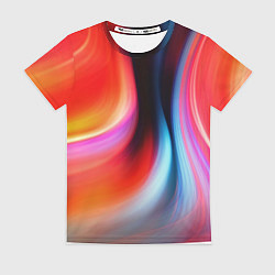 Футболка женская Радужные волны, цвет: 3D-принт