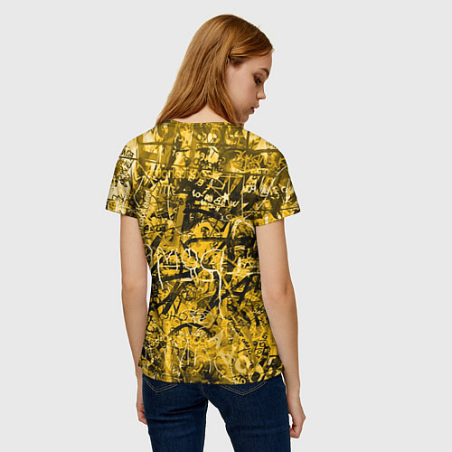 Женская футболка Желтый хаос / 3D-принт – фото 4