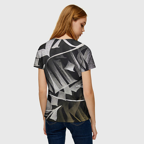 Женская футболка Каллиграфический момент / 3D-принт – фото 4