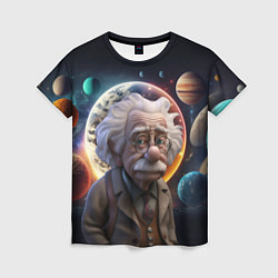 Женская футболка Альберт Эйнштейн и его теория