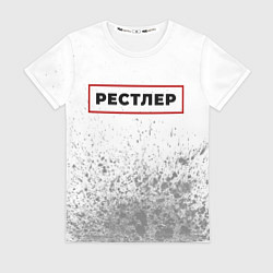 Футболка женская Рестлер в рамке красного цвета, цвет: 3D-принт